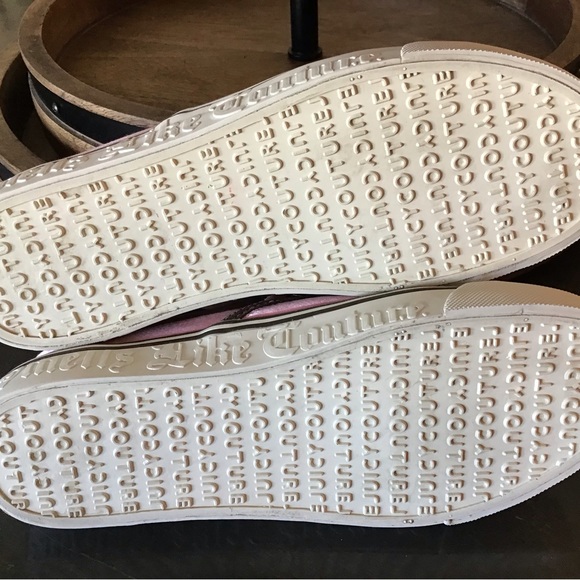 Juicy Couture Pink Satin Bling Slip On Boat Shoes - Picture 9 of 16